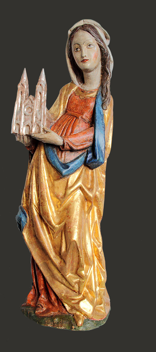 Heiligenfigur Nachher-Zustand vor Restaurierung